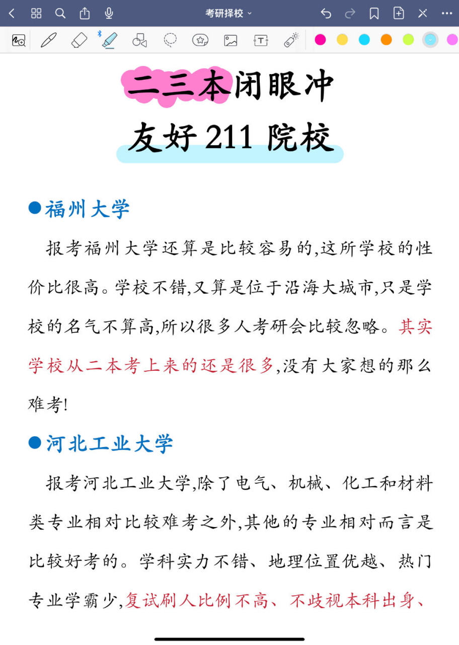 適合二本考研的211學校-圖1
