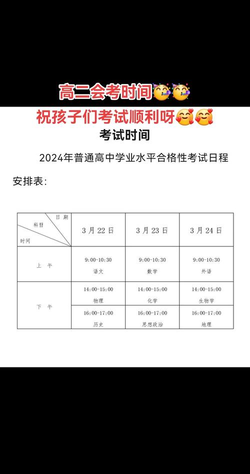 高二學業水平考試時間安排2024-圖1