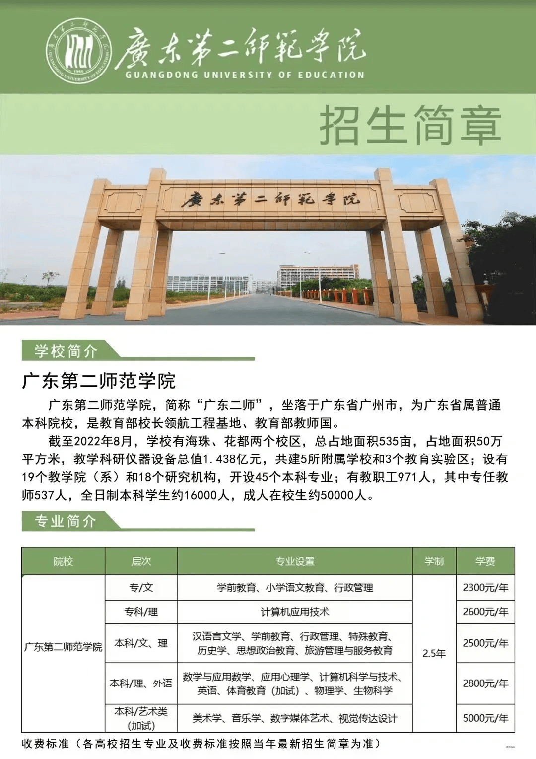 廣東第二師范學院2024年招生簡章介紹-圖1