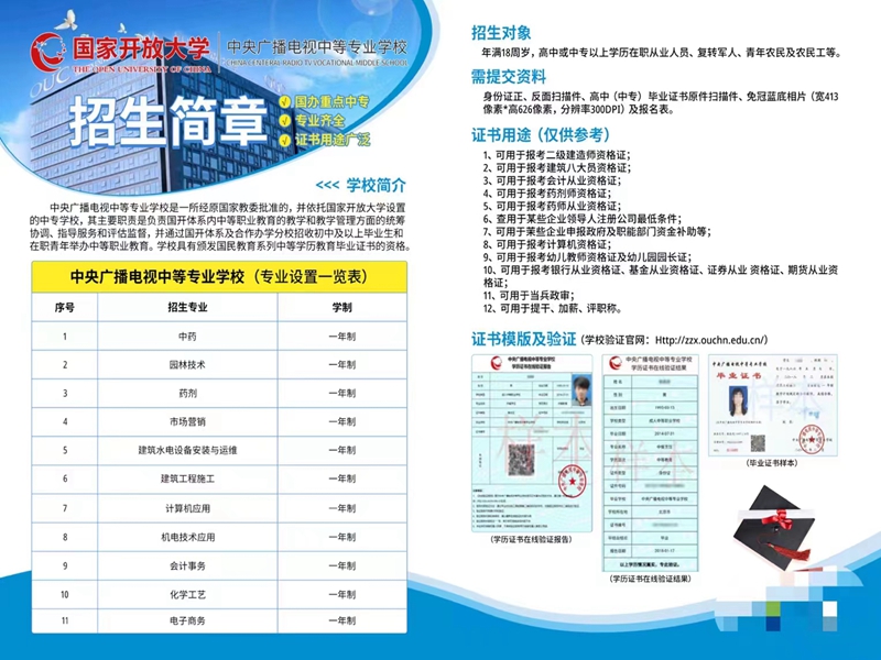 2025年國家開放中等專業學校(電大中專)最新報名官方網址-圖1