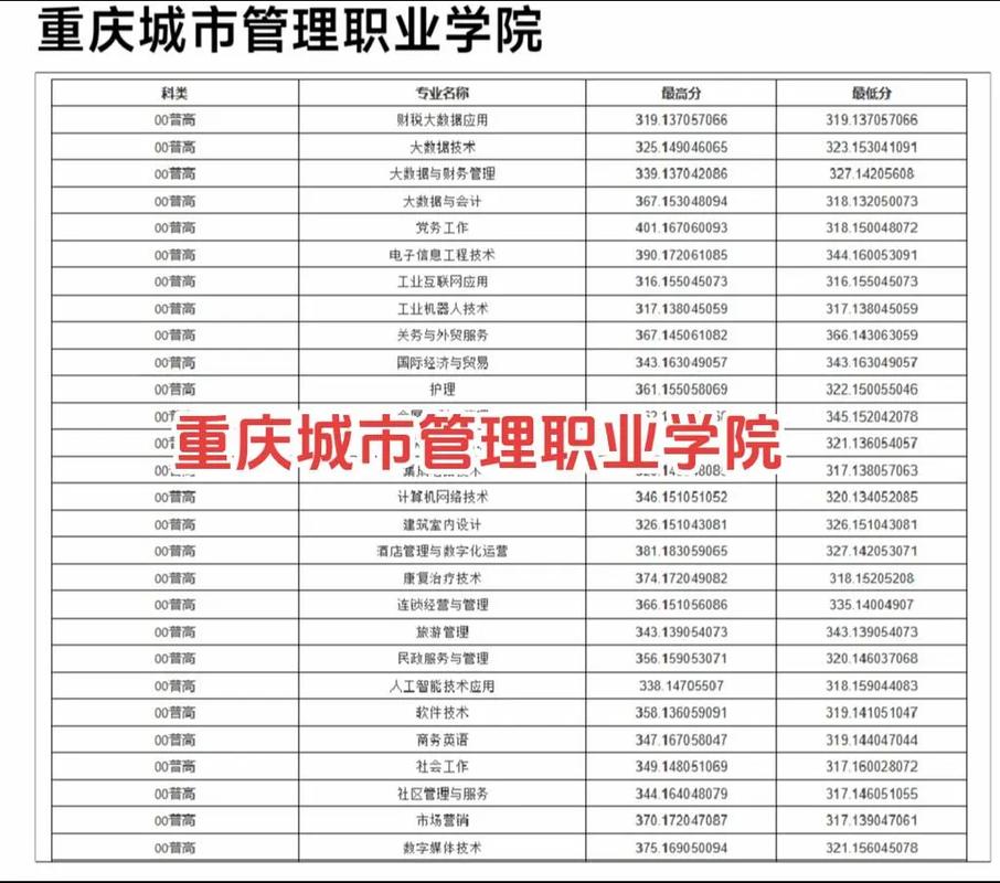 重慶城市管理職業(yè)學院錄取分數(shù)線-圖1