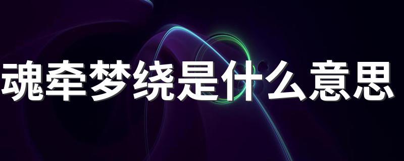 魂牽夢繞什么意思-圖1