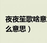夜夜笙歌什么意思-圖1