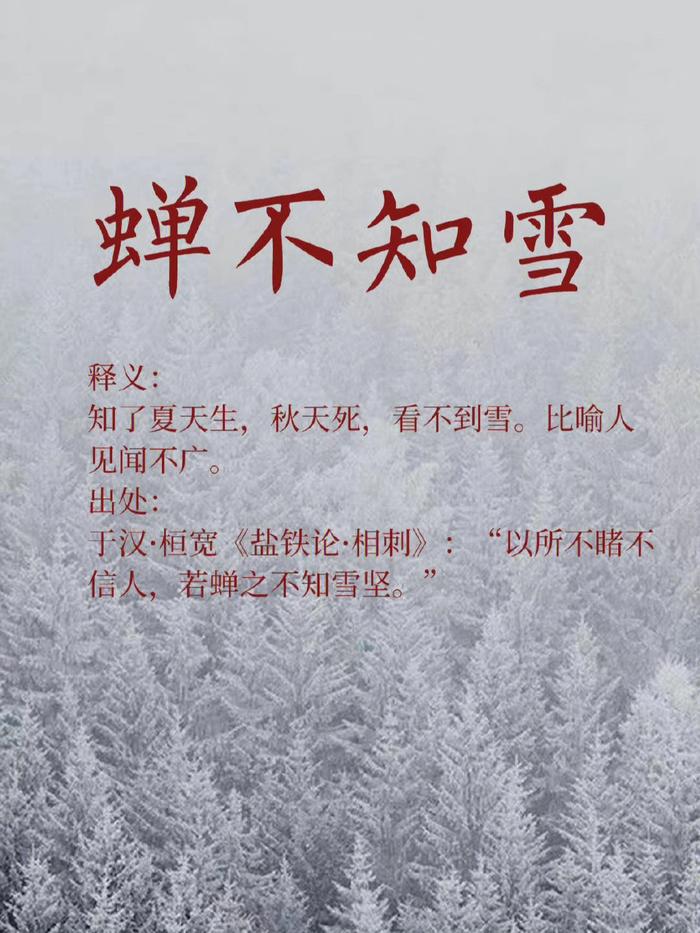 蟬不知雪是什么意思_近義詞_來源-圖1