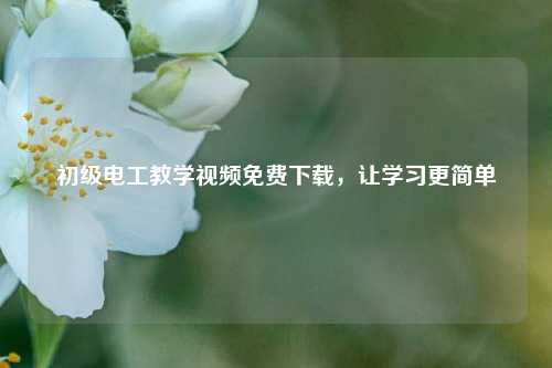 初級(jí)電工教學(xué)視頻免費(fèi)下載，讓學(xué)習(xí)更簡(jiǎn)單-圖1