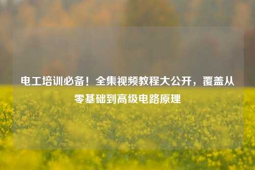 電工培訓必備！全集視頻教程大公開，覆蓋從零基礎到高級電路原理-圖1
