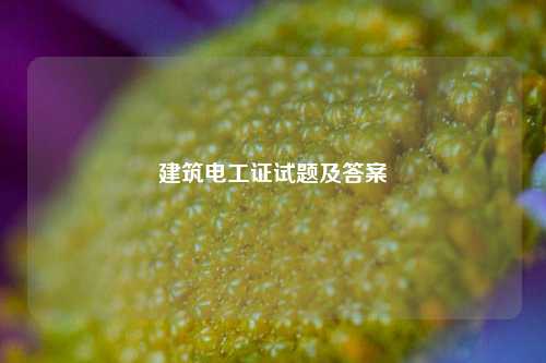 建筑電工證試題及答案-圖1