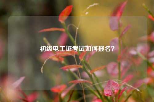 初級電工證考試如何報名？-圖1