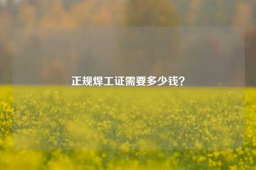正規焊工證需要多少錢？-圖1