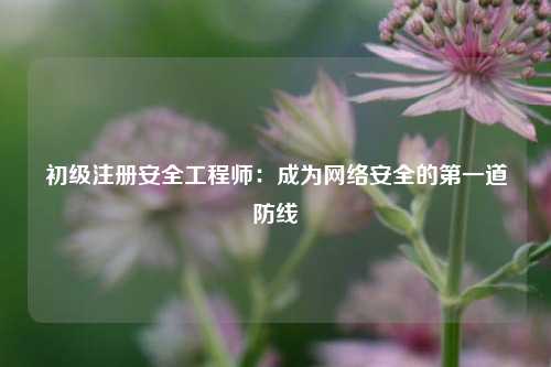 初級注冊安全工程師：成為網絡安全的第一道防線-圖1
