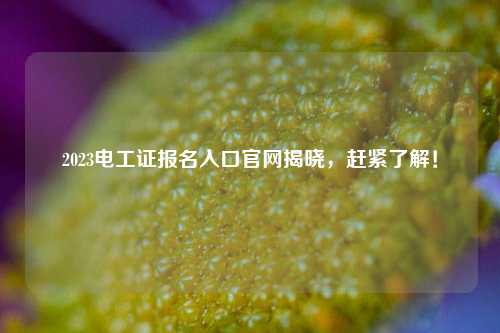 2023電工證報(bào)名入口官網(wǎng)揭曉，趕緊了解！-圖1