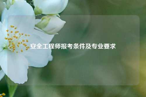安全工程師報(bào)考條件及專(zhuān)業(yè)要求-圖1