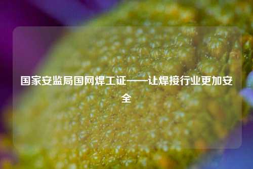 國家安監局國網焊工證——讓焊接行業更加安全-圖1