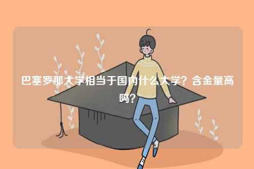 巴塞羅那大學相當于國內什么大學？含金量高嗎？-圖1